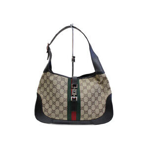 GUCCI Sherry Line Shoulder Bag Canvas Handbag